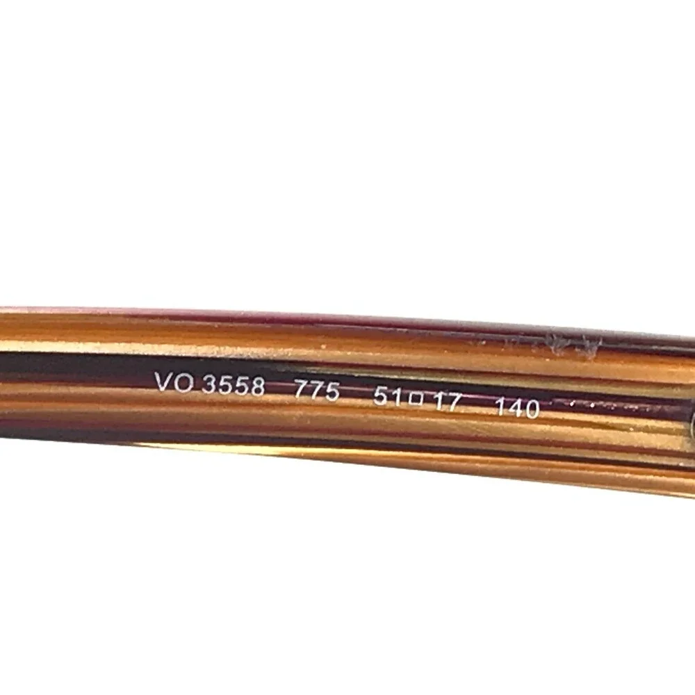 Vogue Eyeglasses Frames VO3558 775 Brown Rectangular Wood Grain 51-17-140